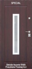 Drzwi INOX Rama Prostokąt Alu (DELTA)