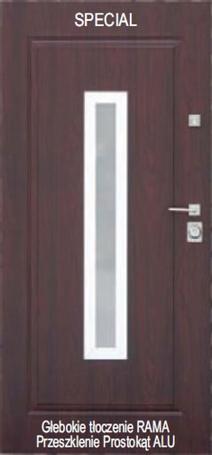 Drzwi INOX Rama Prostokąt Alu (DELTA)
