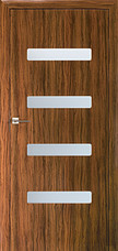 Bolzano 9 okleina drewnopodobna palisander szyba matowa (INTERDOOR)